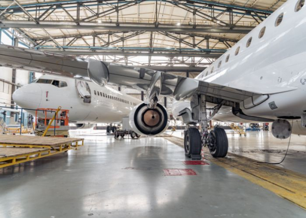 Hangar Bay with Airplanes